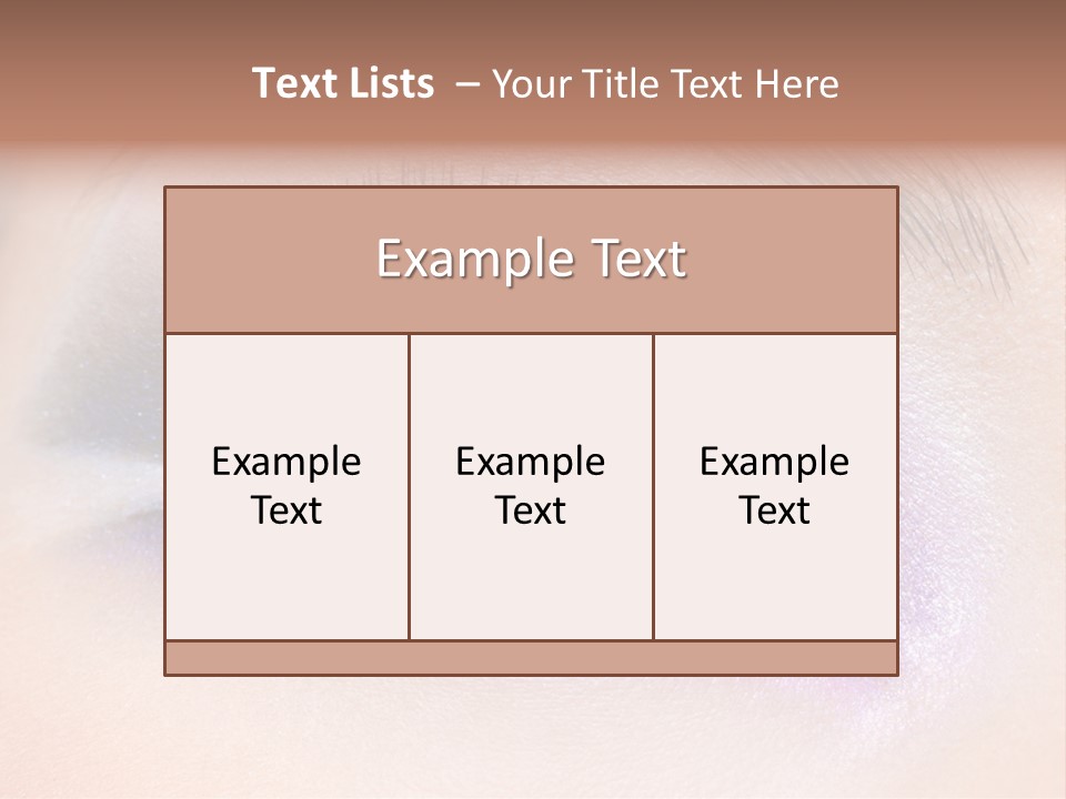Make Up Female Eye PowerPoint Template