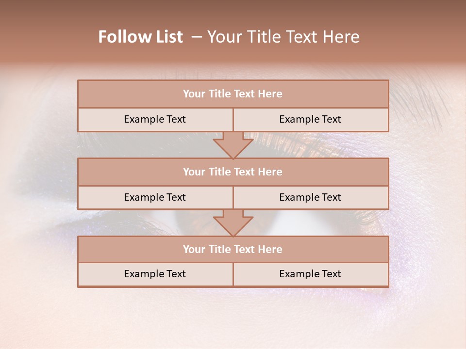 Make Up Female Eye PowerPoint Template