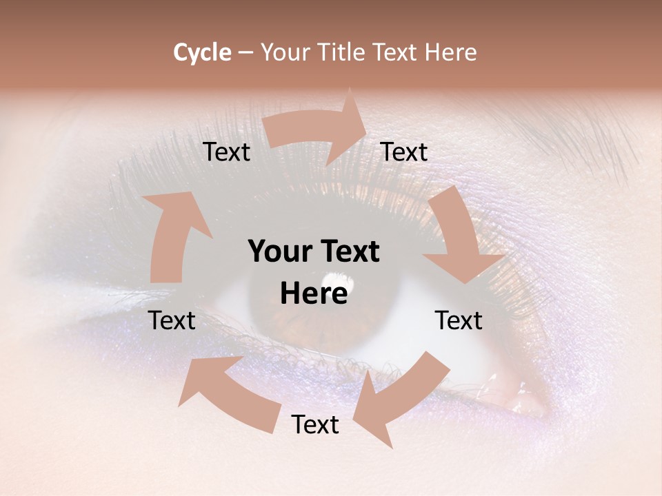 Make Up Female Eye PowerPoint Template