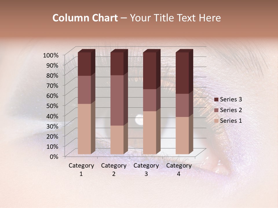 Make Up Female Eye PowerPoint Template
