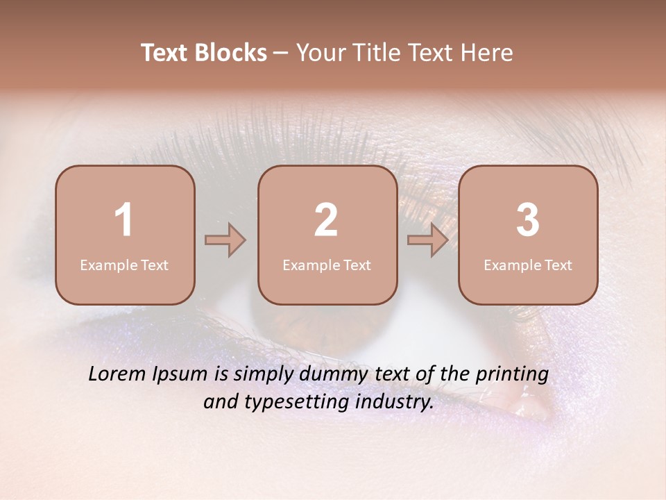 Make Up Female Eye PowerPoint Template