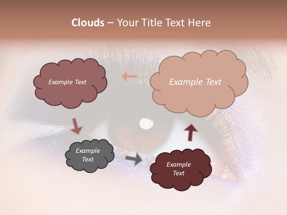 Make Up Female Eye PowerPoint Template