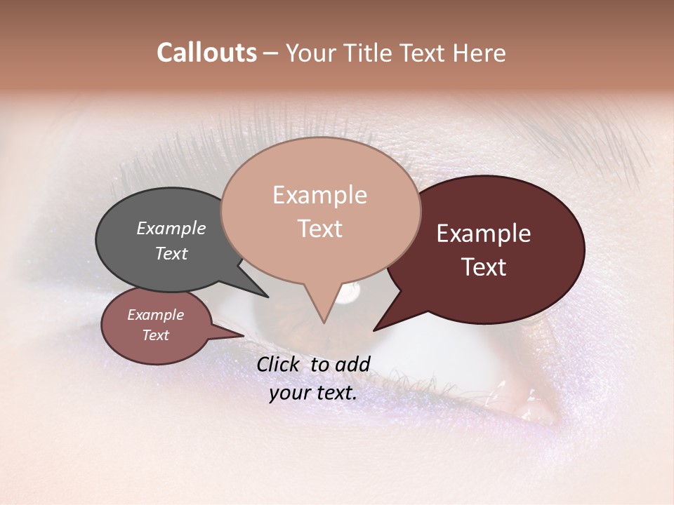 Make Up Female Eye PowerPoint Template