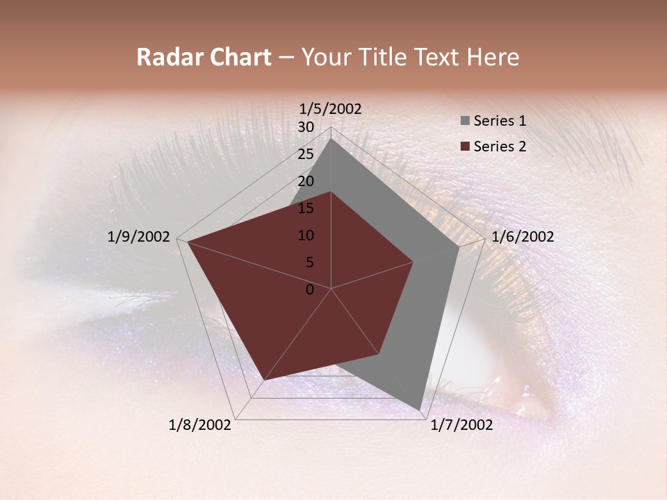 Make Up Female Eye PowerPoint Template