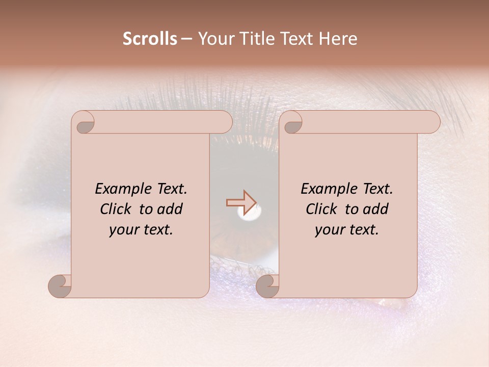 Make Up Female Eye PowerPoint Template