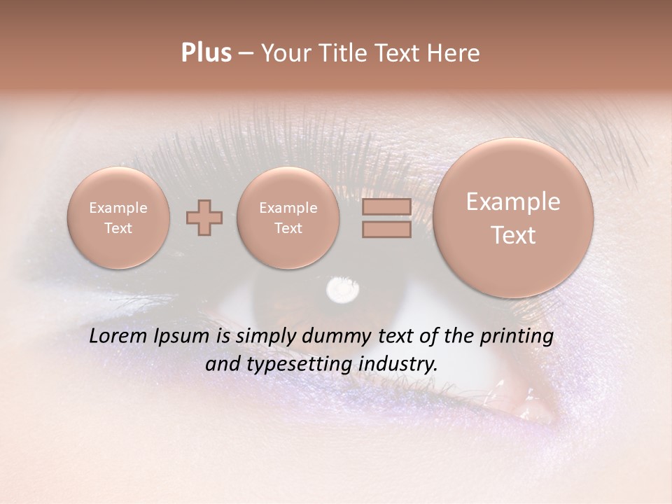 Make Up Female Eye PowerPoint Template