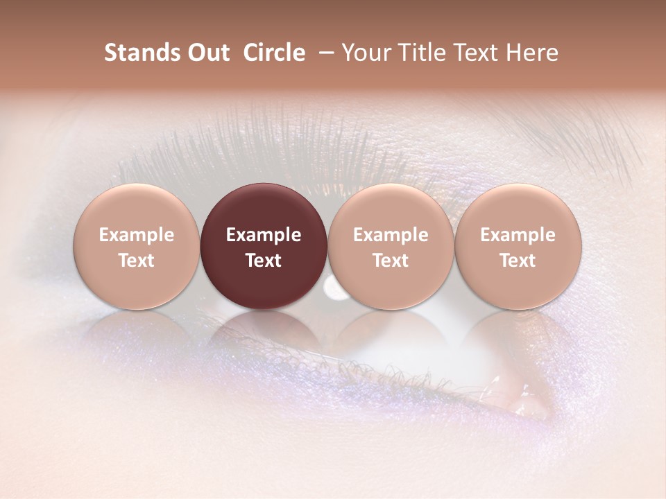 Make Up Female Eye PowerPoint Template
