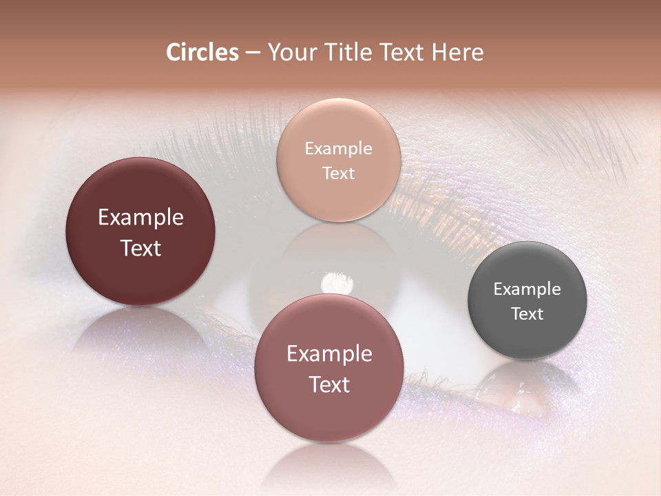 Make Up Female Eye PowerPoint Template