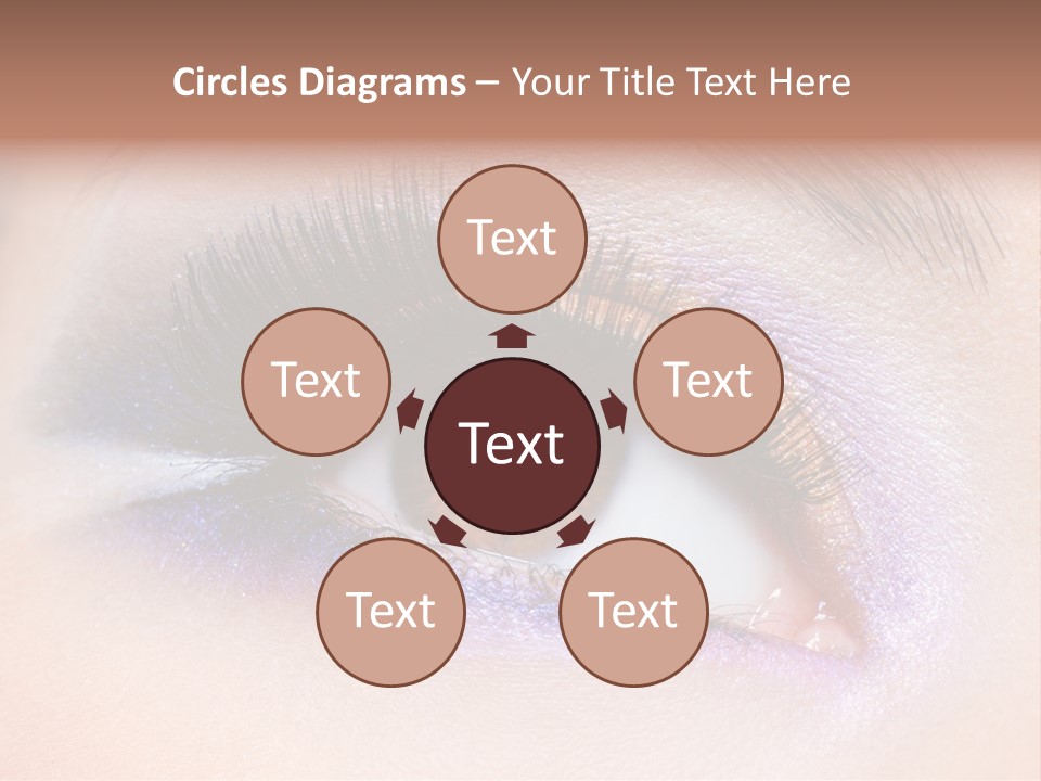 Make Up Female Eye PowerPoint Template