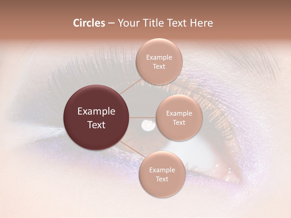 Make Up Female Eye PowerPoint Template