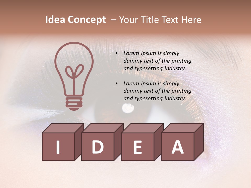 Make Up Female Eye PowerPoint Template