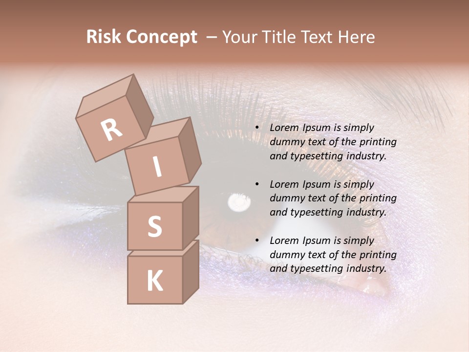 Make Up Female Eye PowerPoint Template