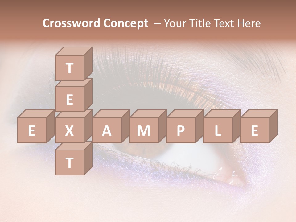 Make Up Female Eye PowerPoint Template