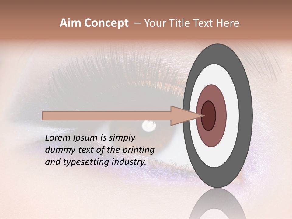 Make Up Female Eye PowerPoint Template