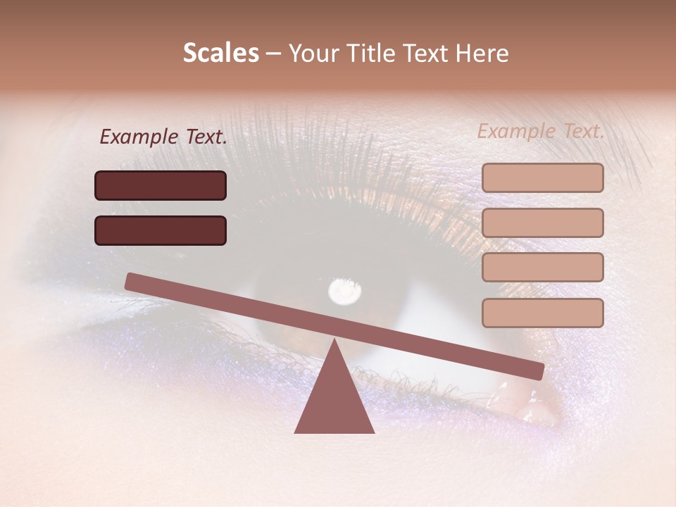 Make Up Female Eye PowerPoint Template