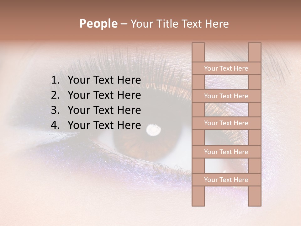 Make Up Female Eye PowerPoint Template