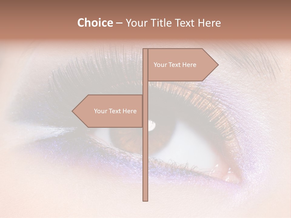 Make Up Female Eye PowerPoint Template