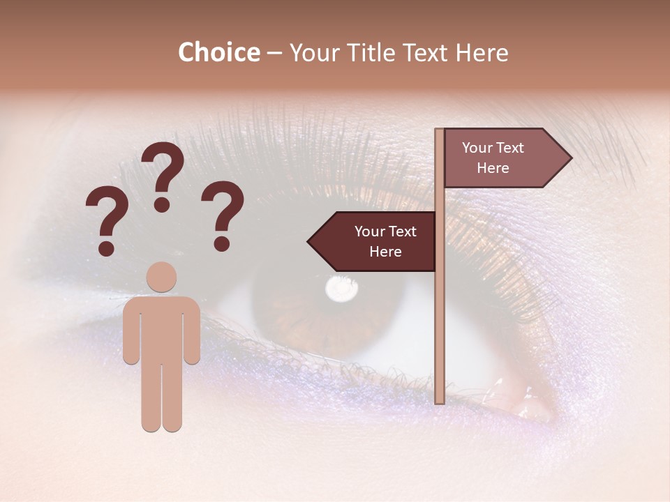 Make Up Female Eye PowerPoint Template