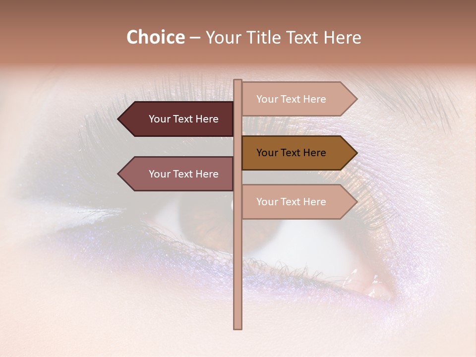 Make Up Female Eye PowerPoint Template