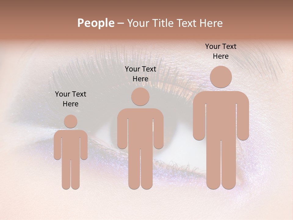 Make Up Female Eye PowerPoint Template