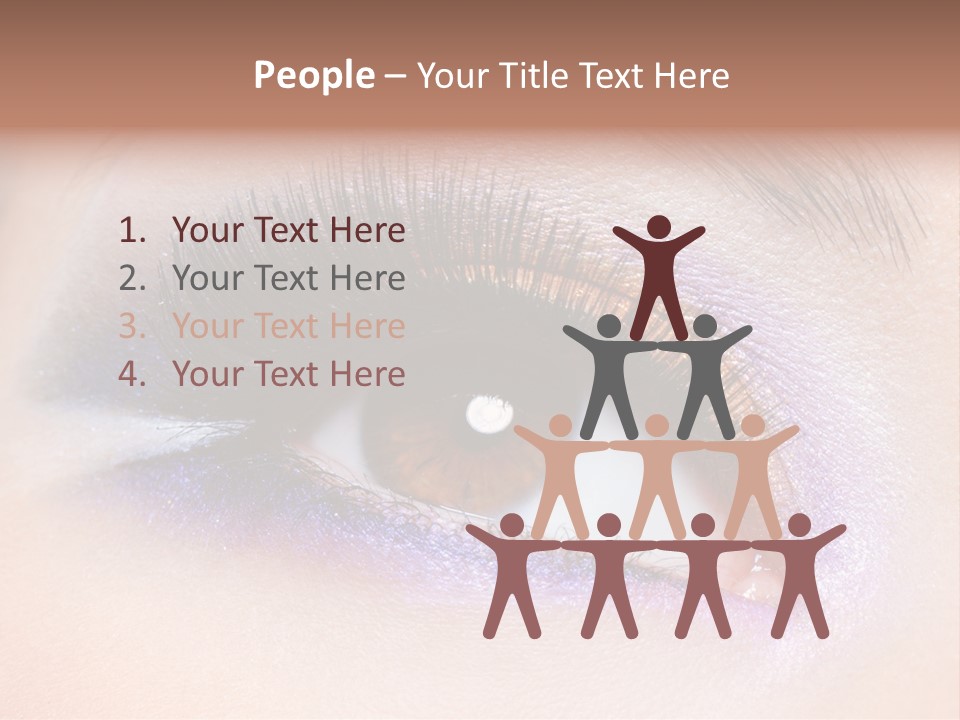 Make Up Female Eye PowerPoint Template
