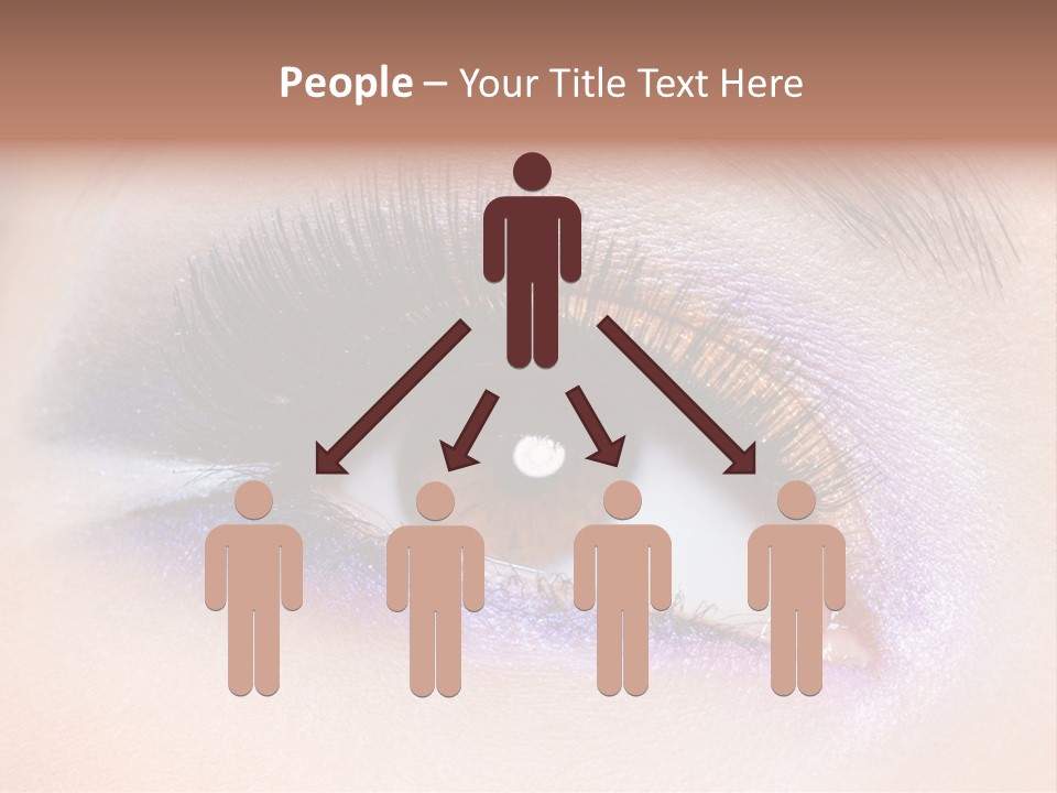 Make Up Female Eye PowerPoint Template