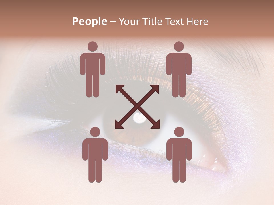 Make Up Female Eye PowerPoint Template