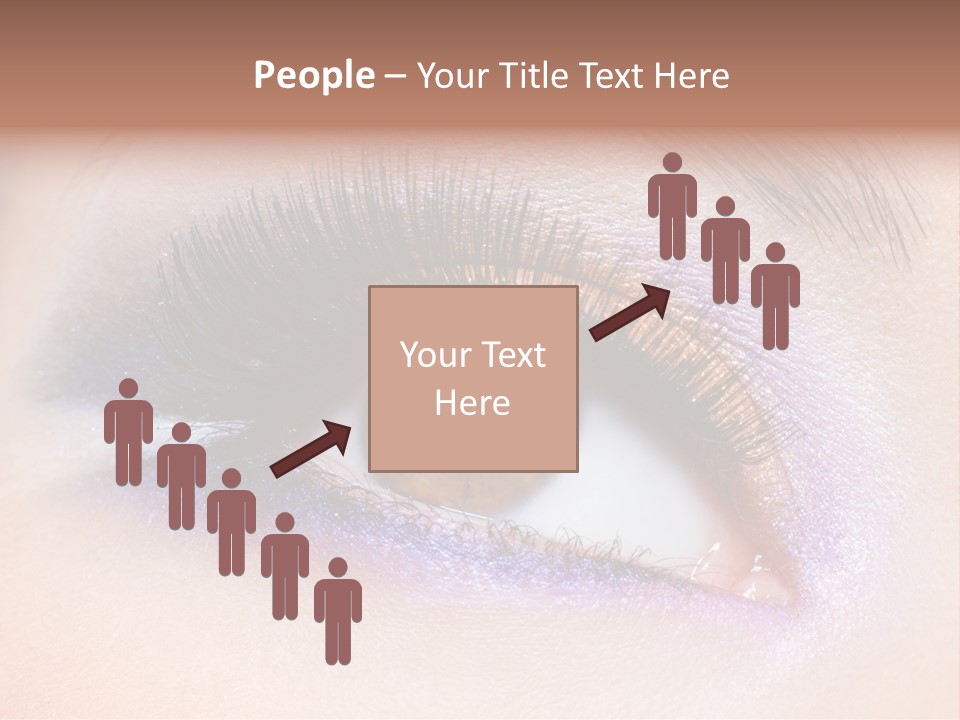 Make Up Female Eye PowerPoint Template