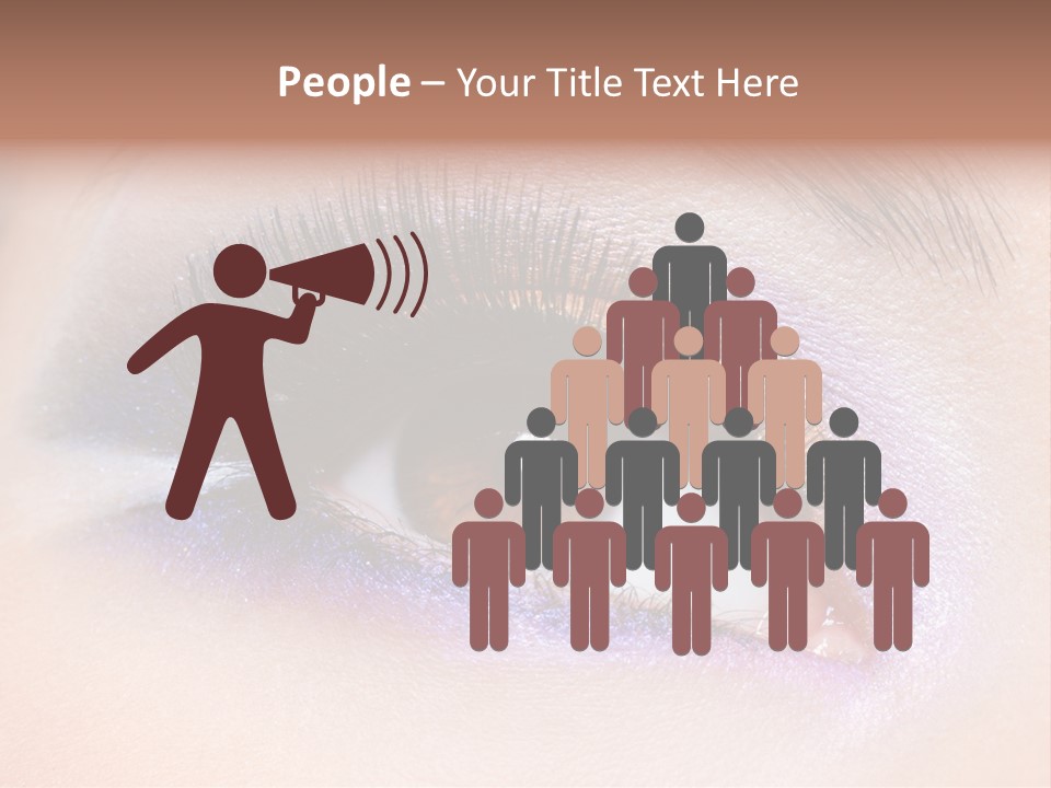 Make Up Female Eye PowerPoint Template