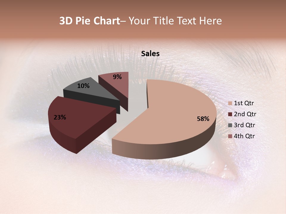 Make Up Female Eye PowerPoint Template