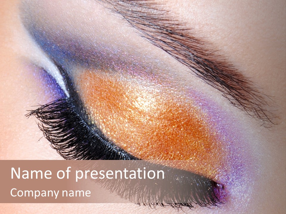 Eye Make Up Beautiful Make Up PowerPoint Template