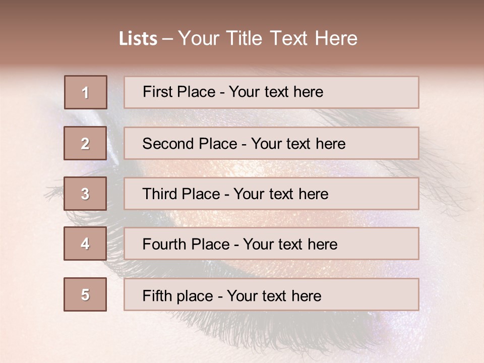 Eye Make Up Beautiful Make Up PowerPoint Template