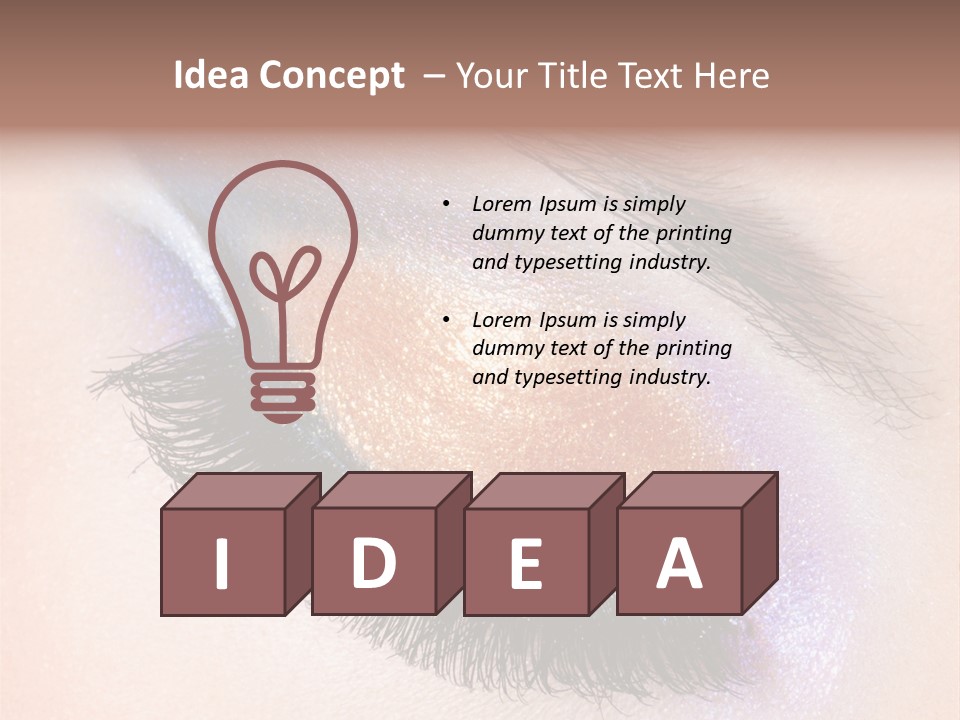 Eye Make Up Beautiful Make Up PowerPoint Template