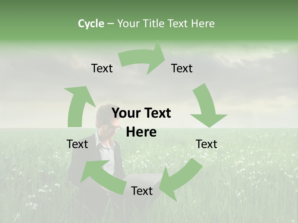 Business Land Computer PowerPoint Template