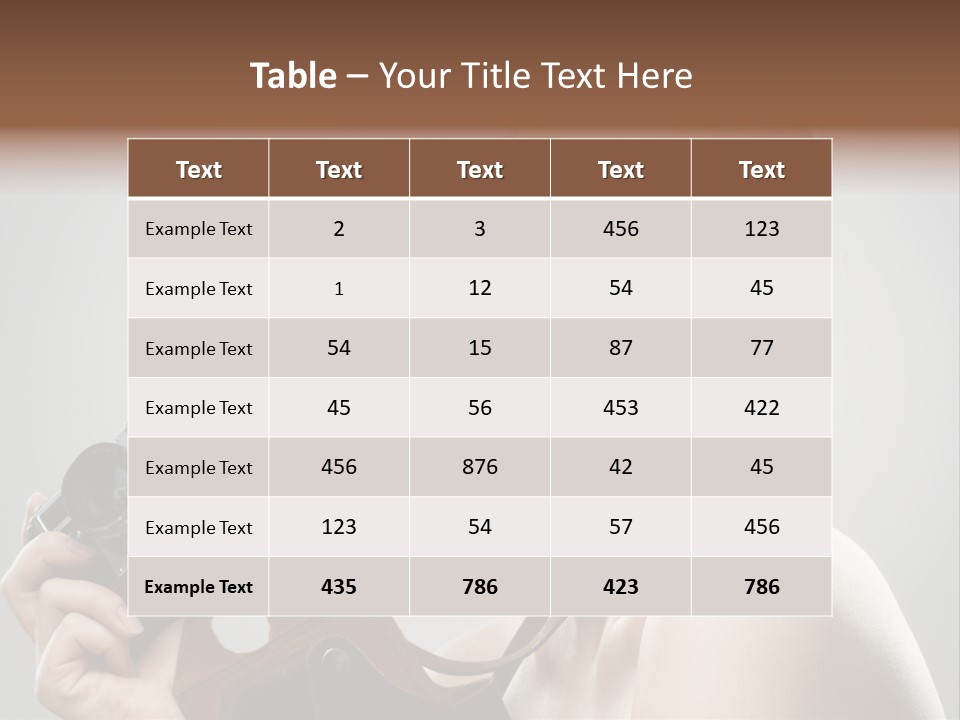 One Portrait Equipment PowerPoint Template