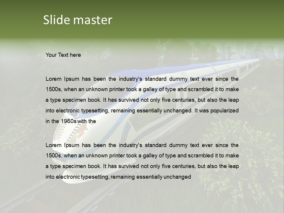 Rapid Tree Railway PowerPoint Template