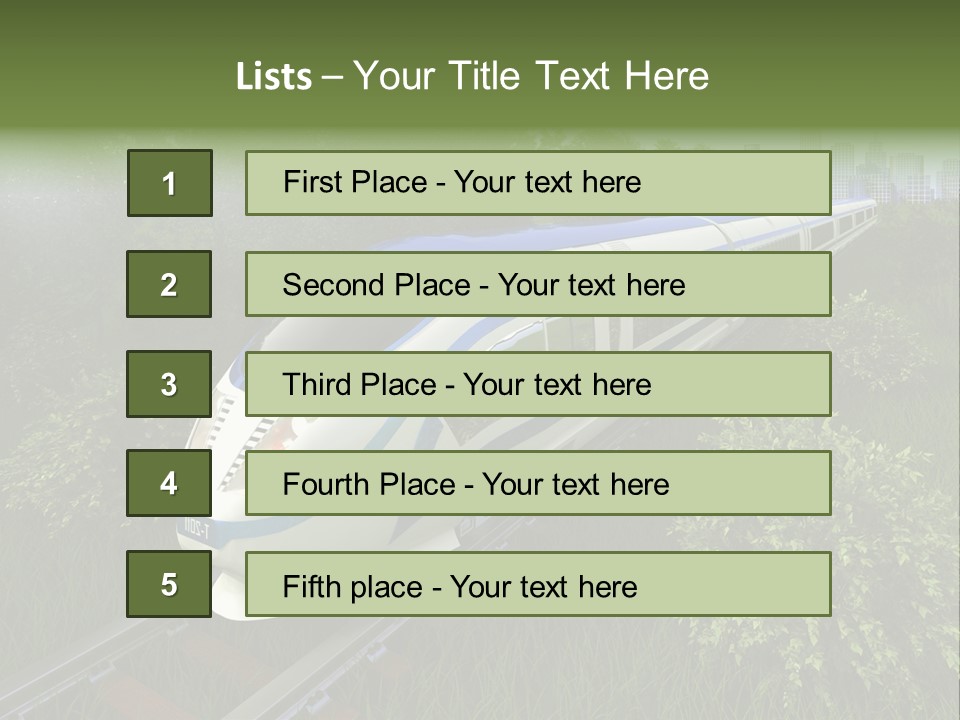 Rapid Tree Railway PowerPoint Template