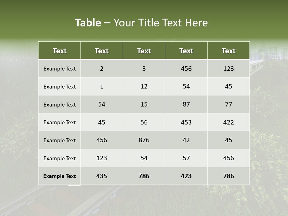 Rapid Tree Railway PowerPoint Template