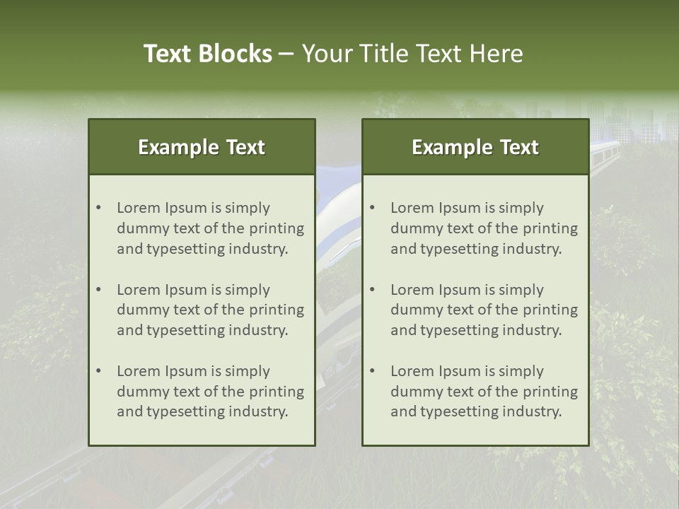 Rapid Tree Railway PowerPoint Template