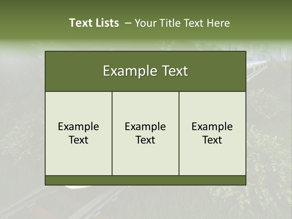 Rapid Tree Railway PowerPoint Template