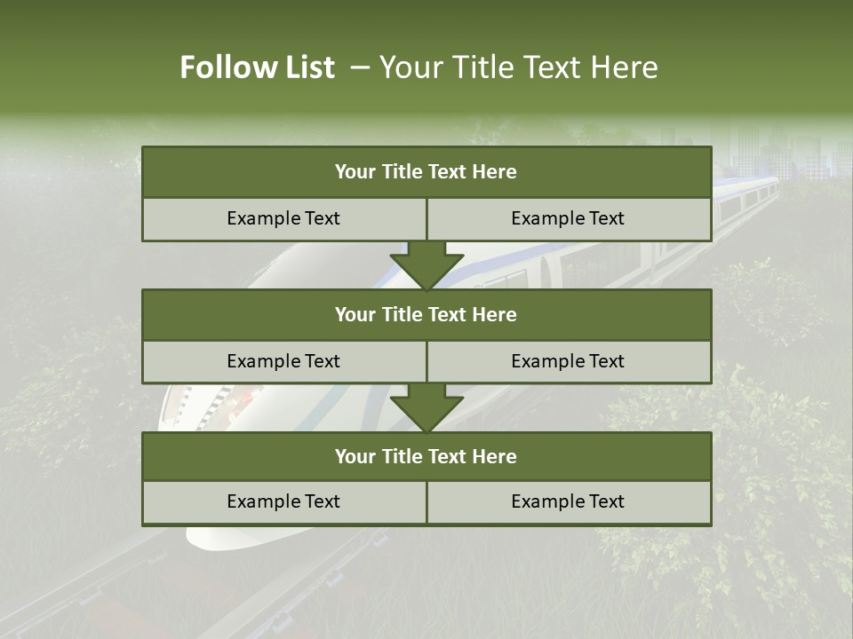 Rapid Tree Railway PowerPoint Template