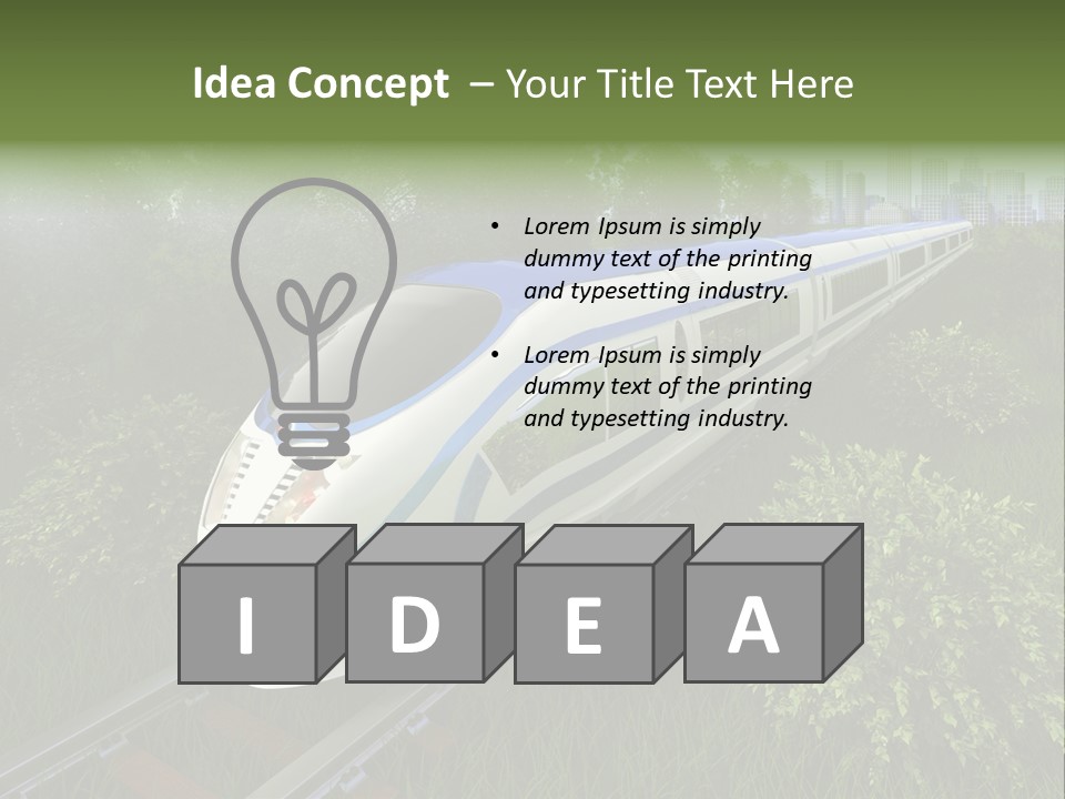 Rapid Tree Railway PowerPoint Template