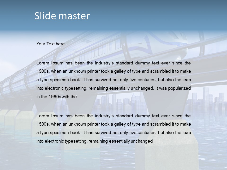 Bridge Rapid Ocean PowerPoint Template