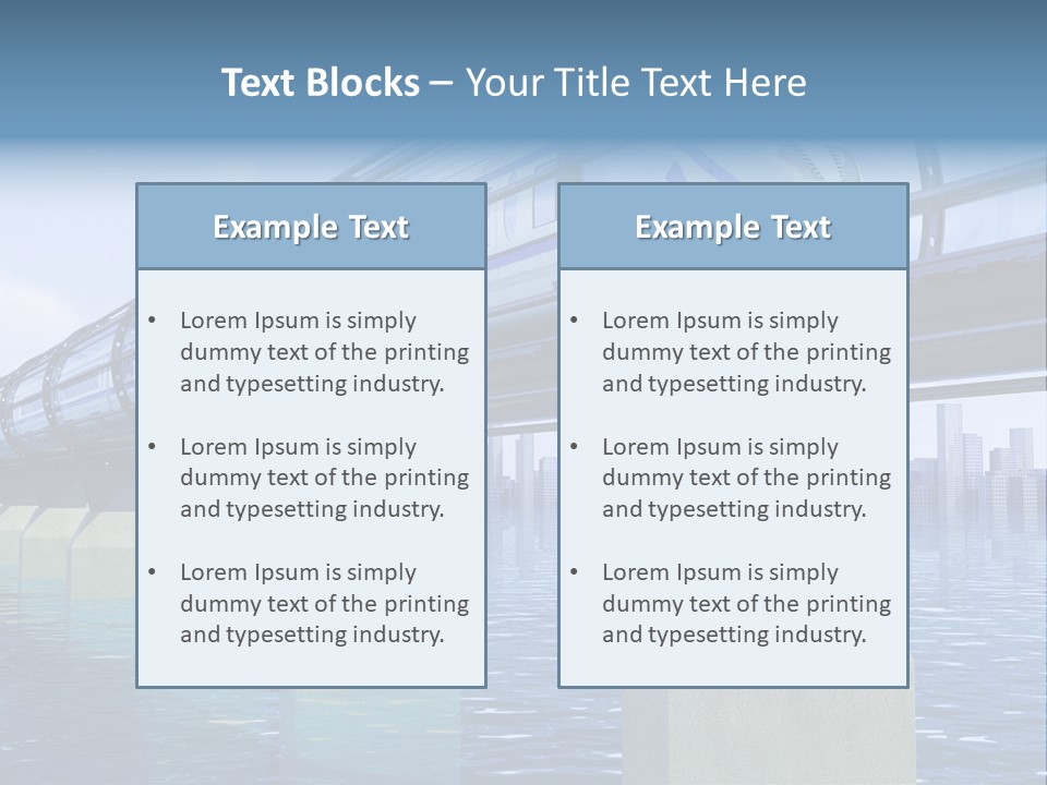 Bridge Rapid Ocean PowerPoint Template