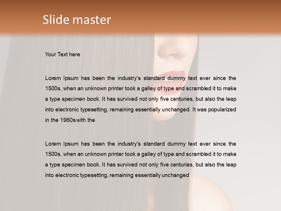 Femininity Beautiful Photo PowerPoint Template