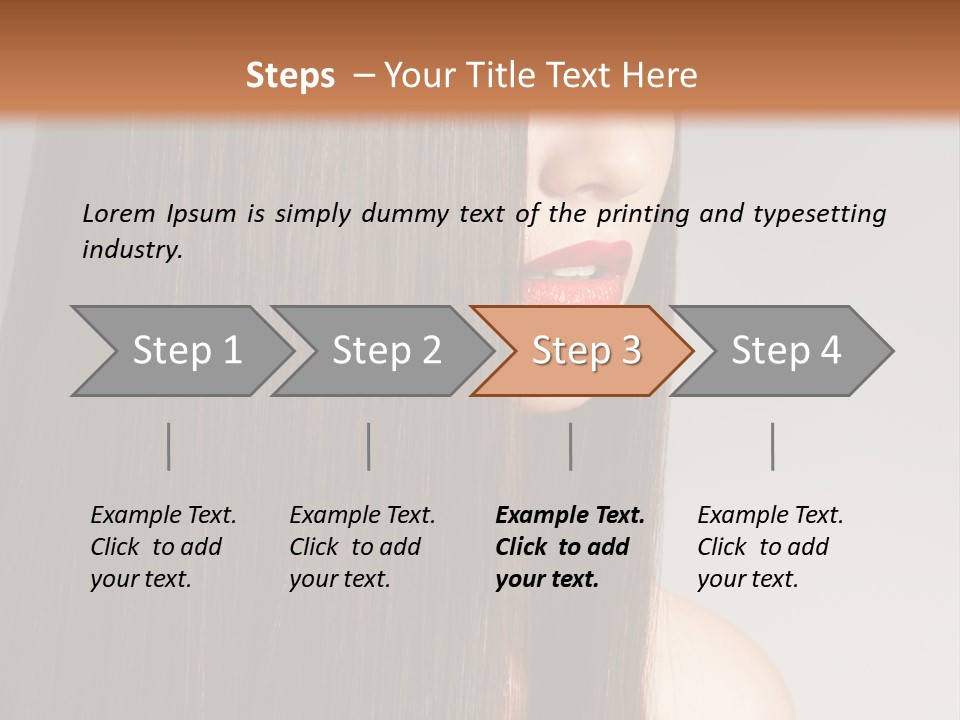 Femininity Beautiful Photo PowerPoint Template