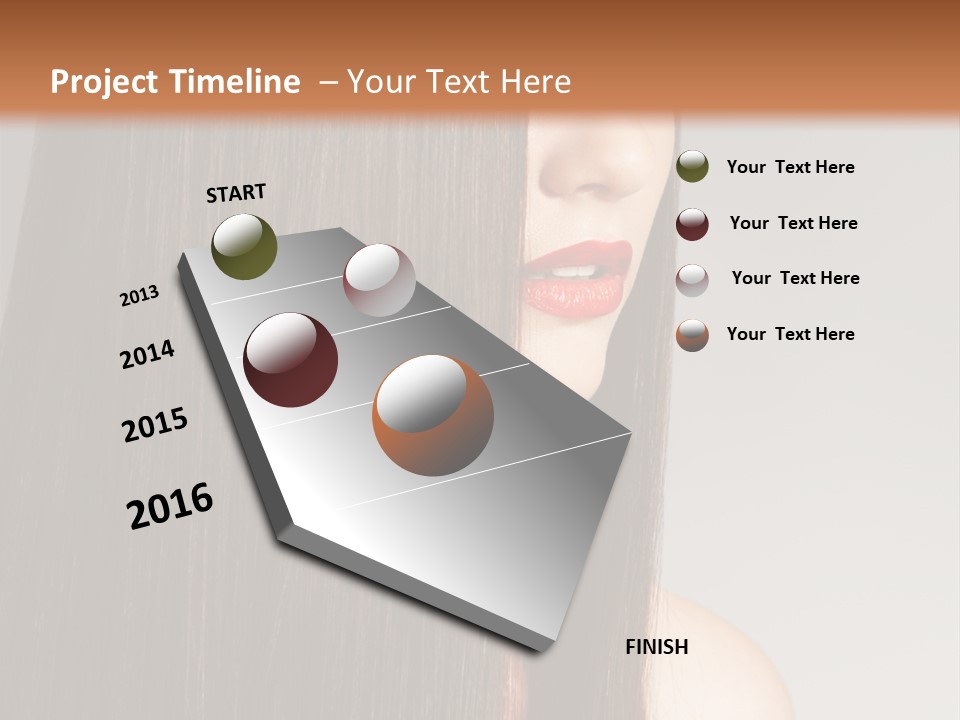 Femininity Beautiful Photo PowerPoint Template