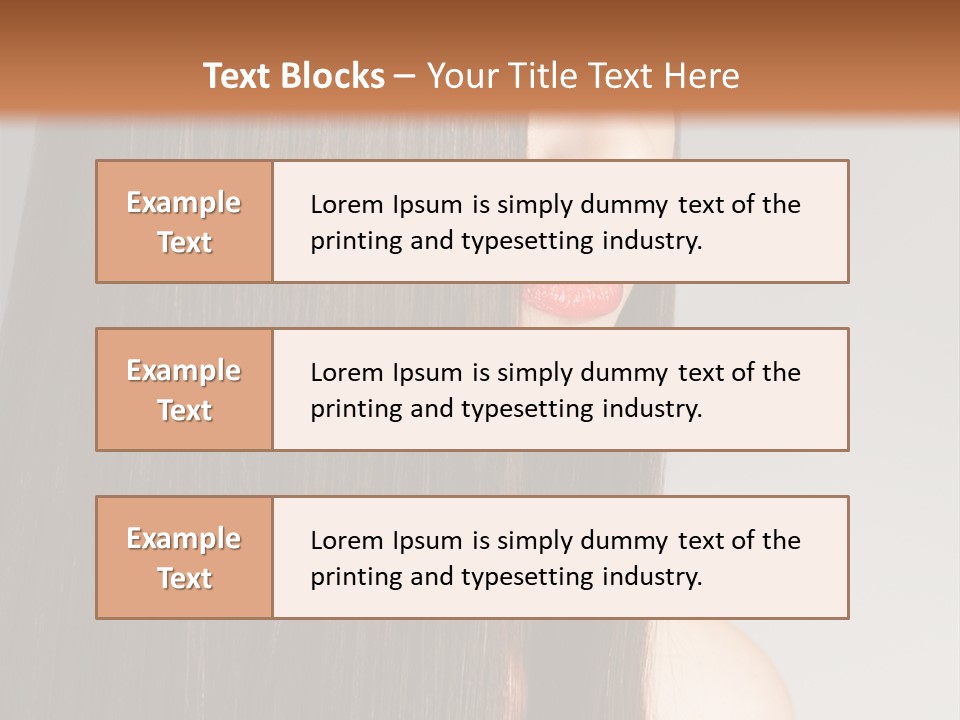 Femininity Beautiful Photo PowerPoint Template