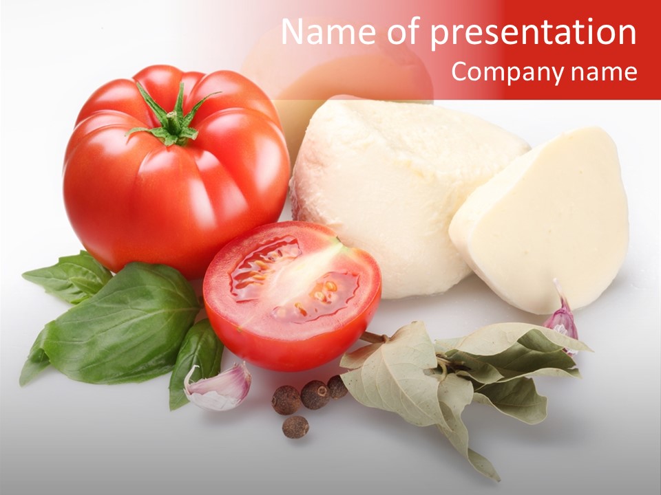 Cheese Fresh Salad PowerPoint Template