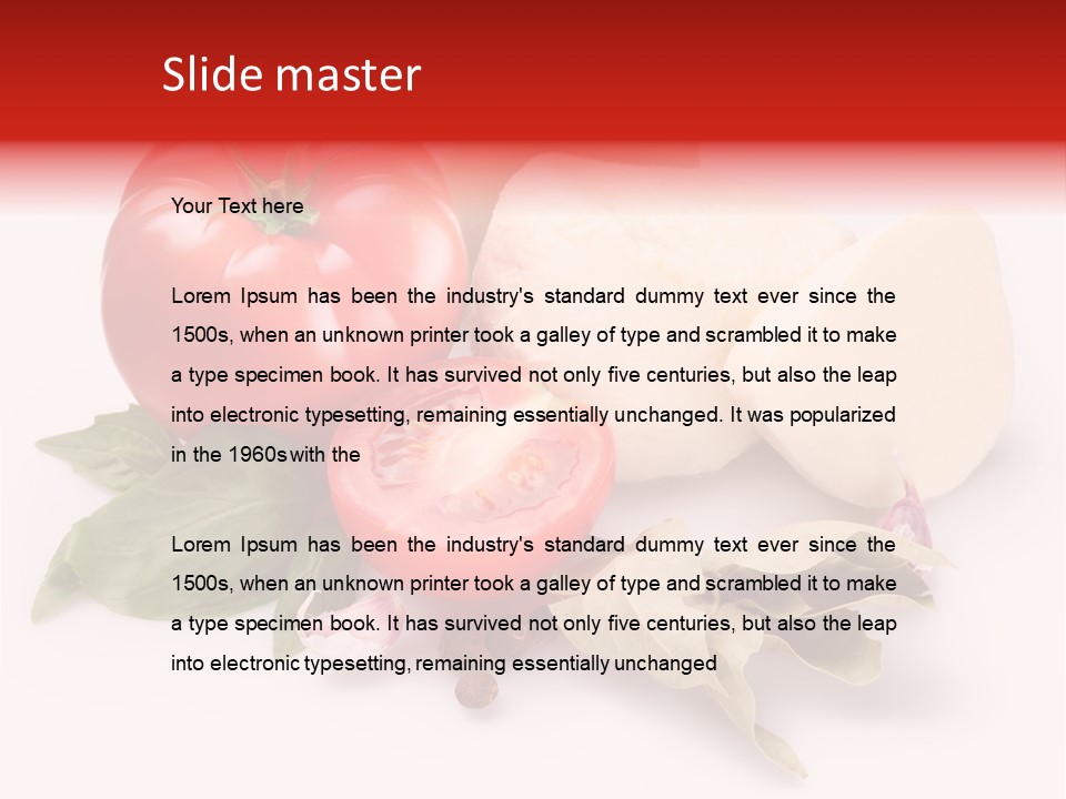 Cheese Fresh Salad PowerPoint Template